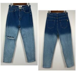 Vibrant M.I.U. Color Fade  Tapered Jeans Retro Style High Waist Sz junior 11 W29